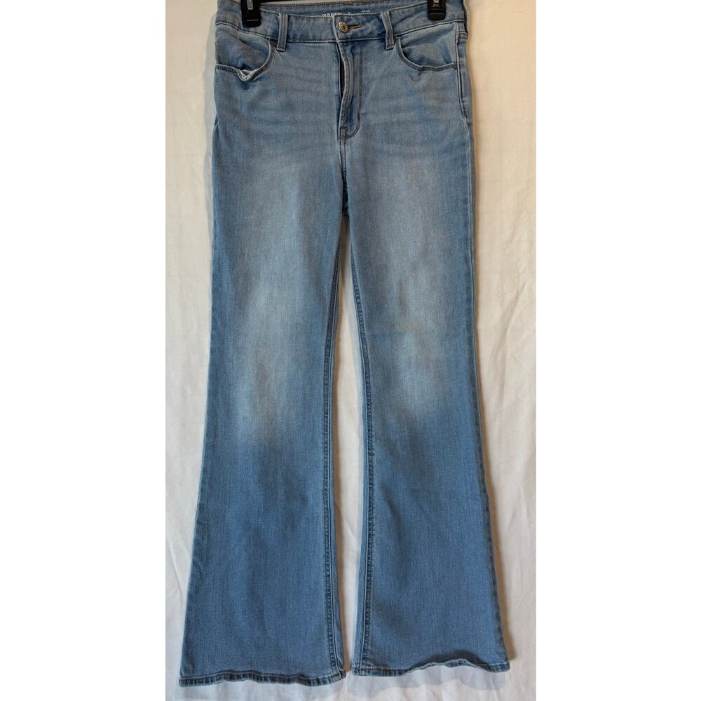 Women's Old Navy High-Waisted Wow Flare Jeans 4 light wash denim blue casual